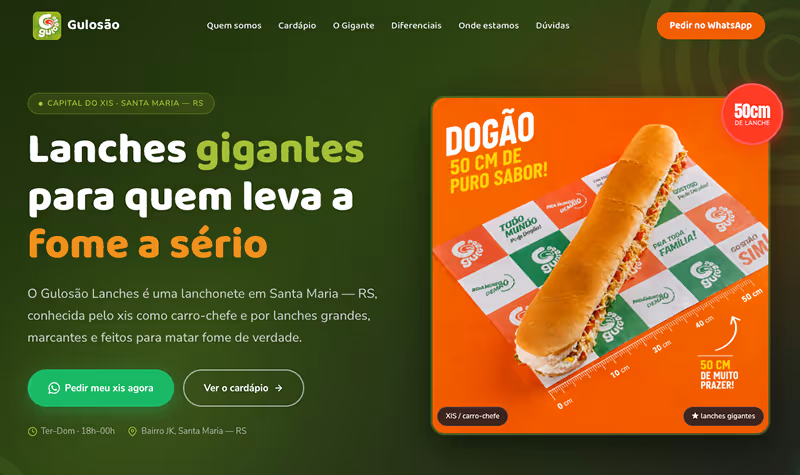 Imagem do projeto Gulosão Lanches