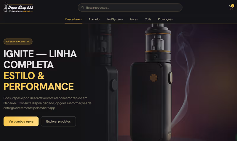 Imagem do projeto Vape Shop 022
